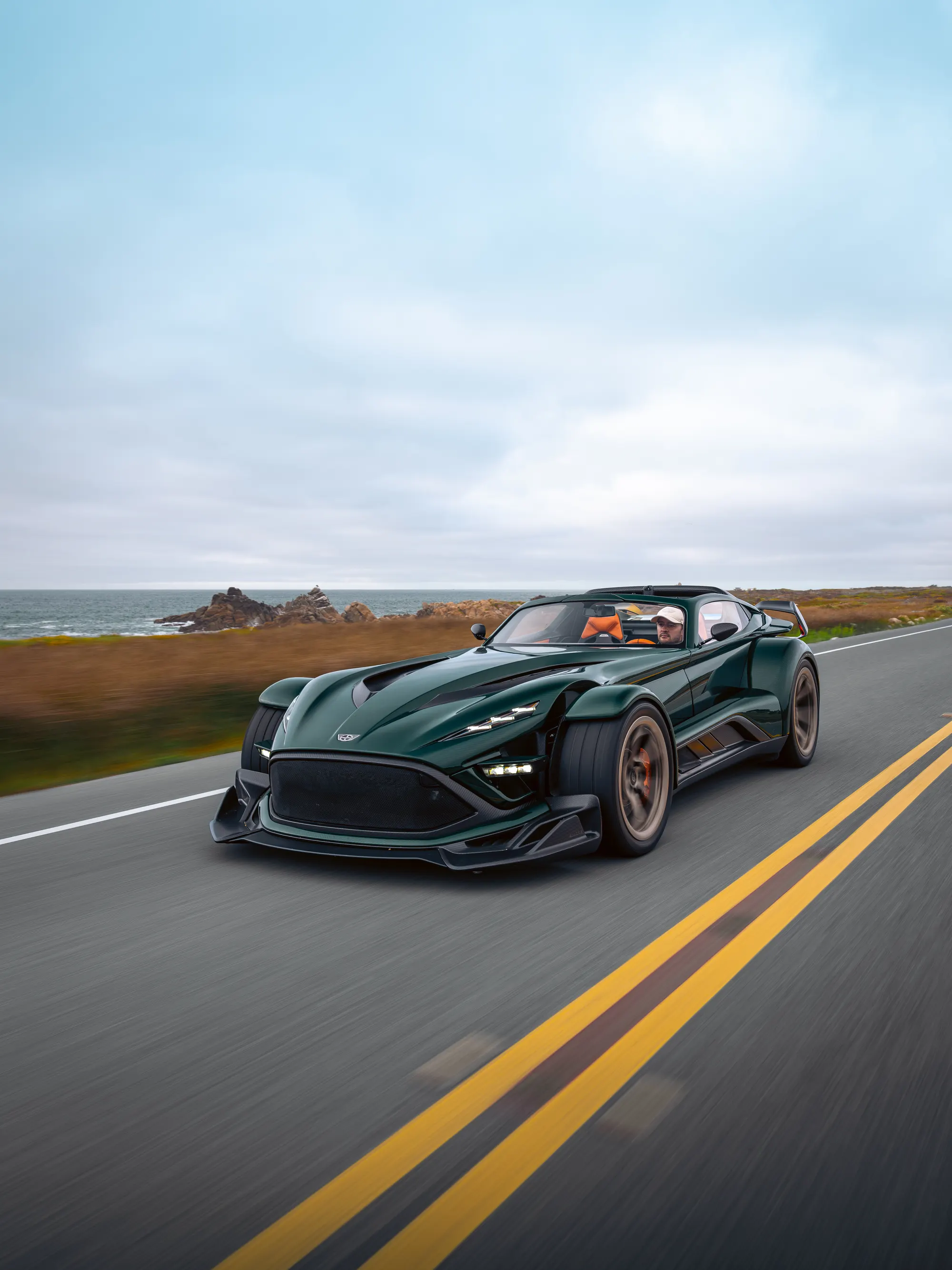 P24 RS on a coastal road