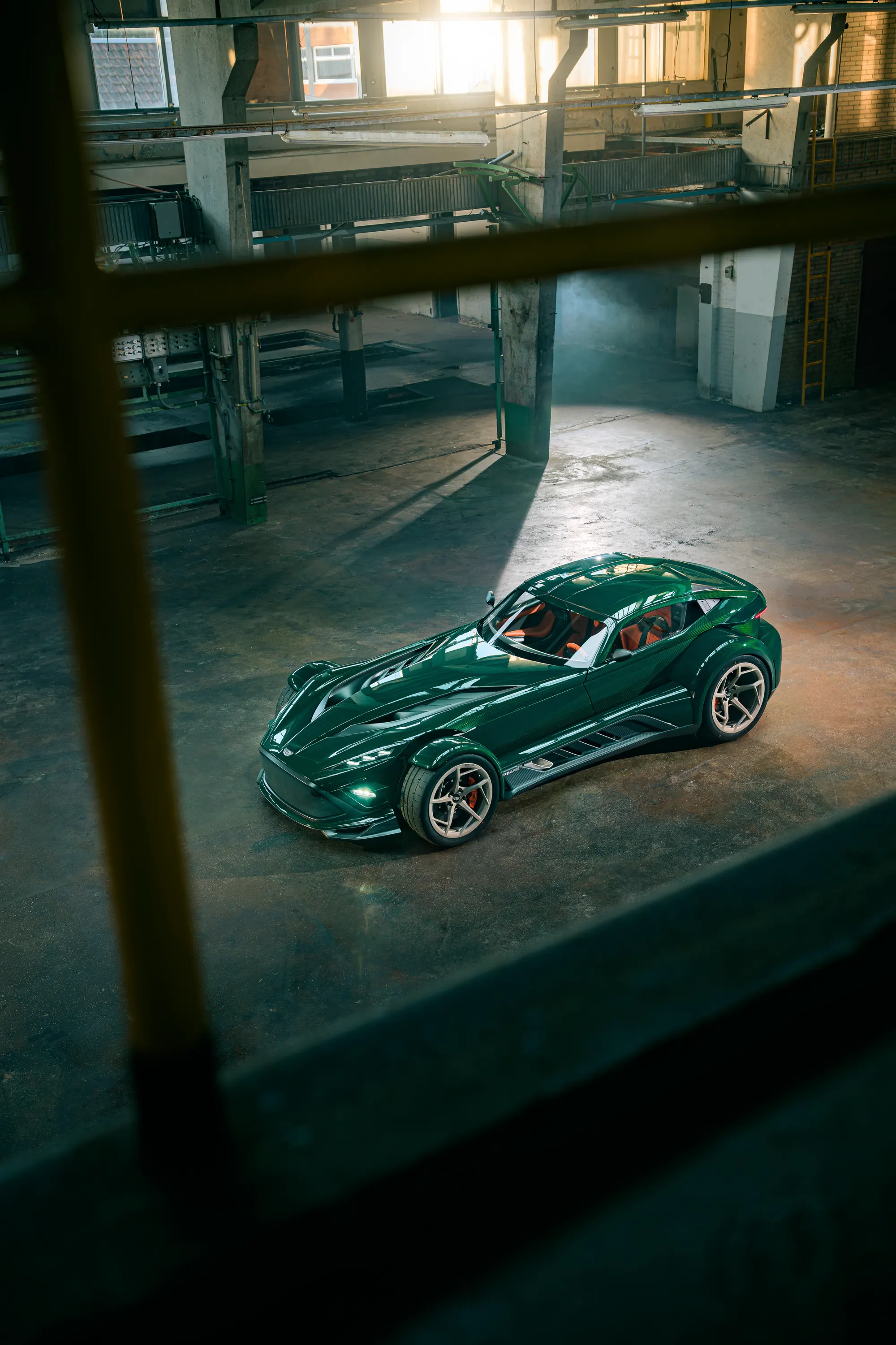Donkervoort P24 RS in a dark industrial hall