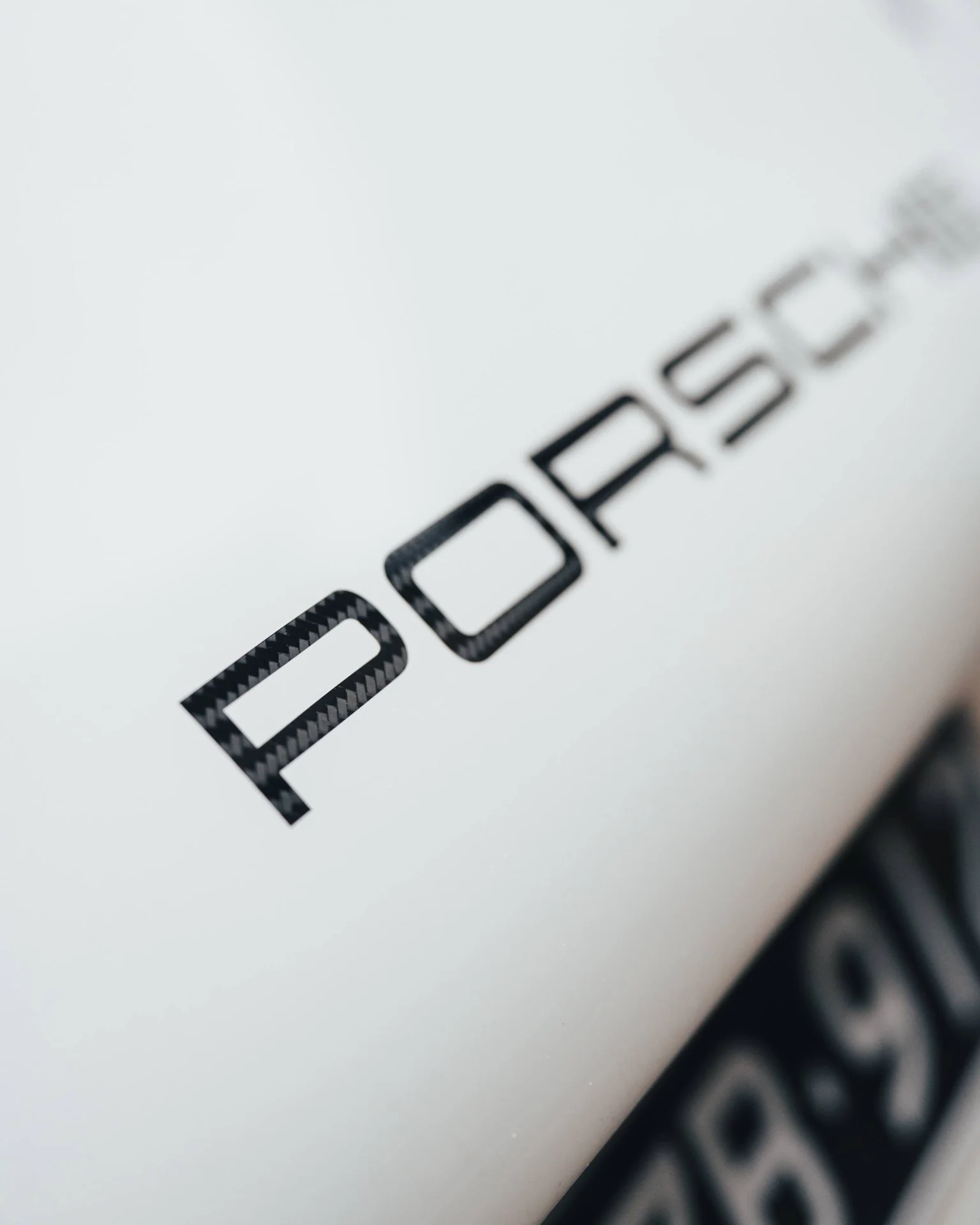 Porsche lettering on the bodywork
