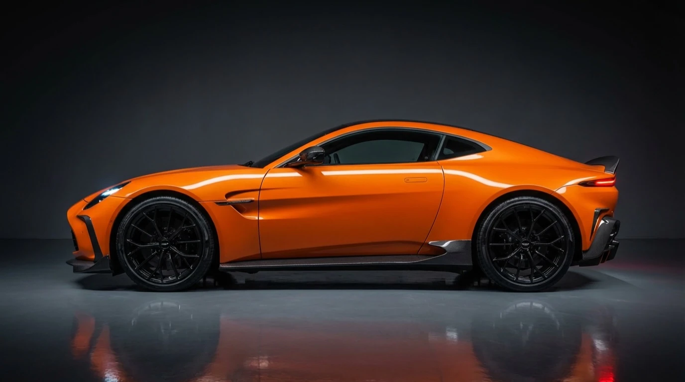 Complete side profile of the orange OLIGARCH Vantage